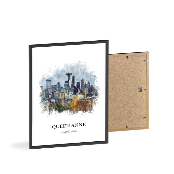 Queen Anne, Washington – Watercolor Art Print