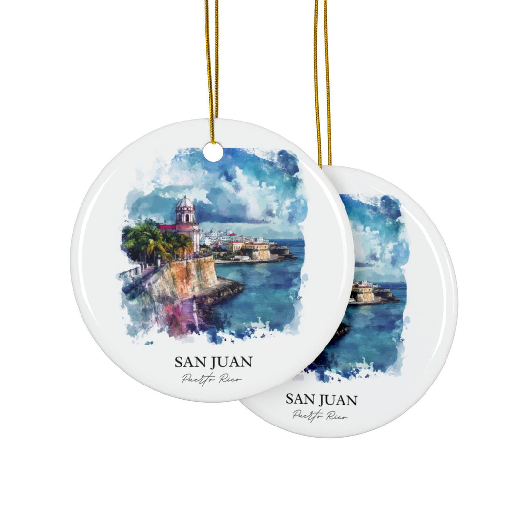 San Juan Puerto Rico Ornament: Unique San Juan Souvenir, Puerto Rico Xmas Decor, and Authentic San Juan Puerto Rico Gift