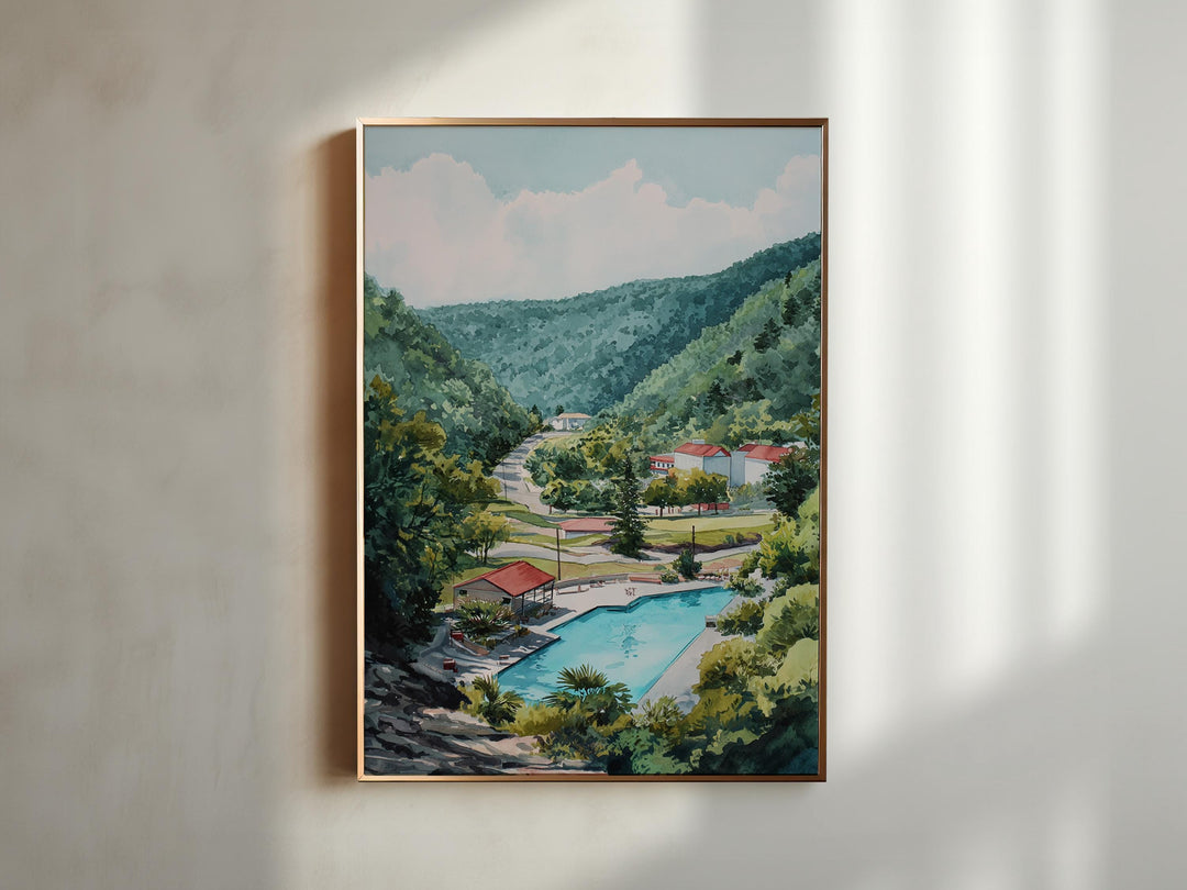 Hot Springs, Arkansas – Watercolor Art Print