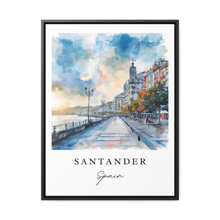 Santander Spain wall art - Spain, Santander print, Santander Espana Wedding gift, Birthday present, Custom Text, Perfect Gift