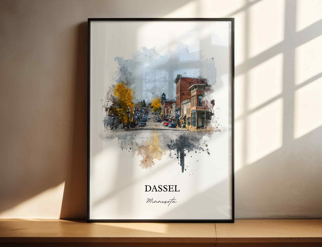Dassel, Minnesota – Watercolor Art Print