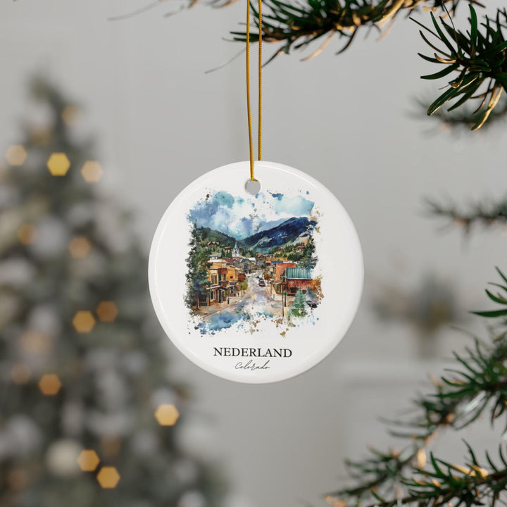 Nederland CO Ornament: Unique Boulder Souvenir, Nederland Xmas Decor, and Authentic Nederland Gift