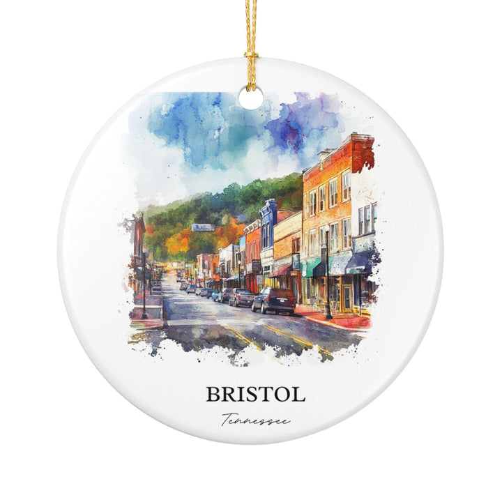 Bristol Tennessee Ornament: Unique Bristol TN Souvenir, Tennessee Xmas Decor, and Authentic Bristol TN Gift