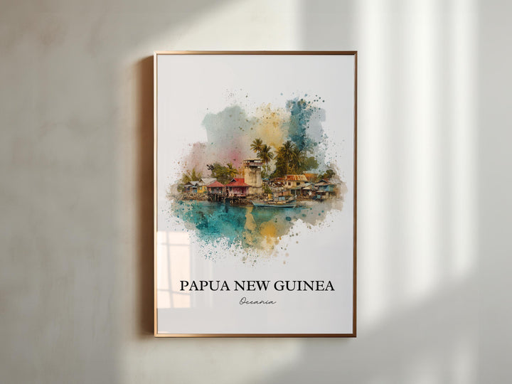 Papua New Guinea Wall Art, New Guinea Print, Pacific Islands Artwork, Papua New Guinea Gift, Travel Print, Travel Poster, Housewarming Gift