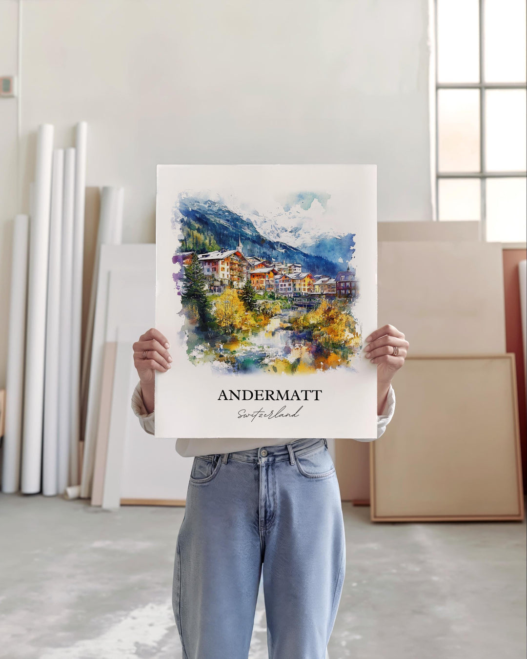 Andermatt Travel Print Wall Art Andermatt Wall Hanging Home Décor Andermatt Gift Art Lovers Switzerland Art Lover Gift Andermatt Poster