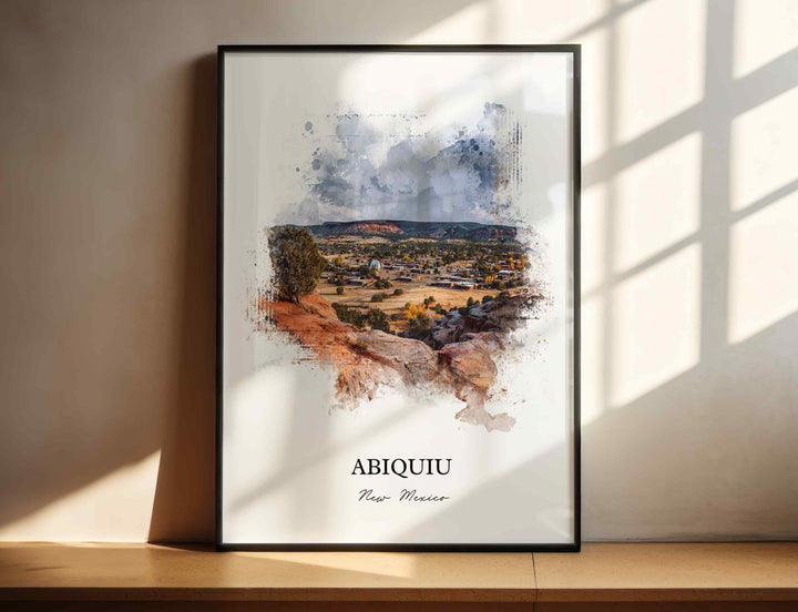 Abiquiu, New Mexico – Watercolor Art Print