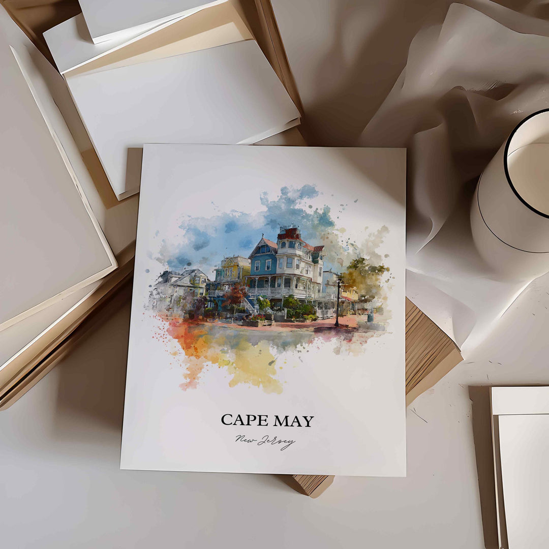 Cape May, New Jersey – Watercolor Art Print