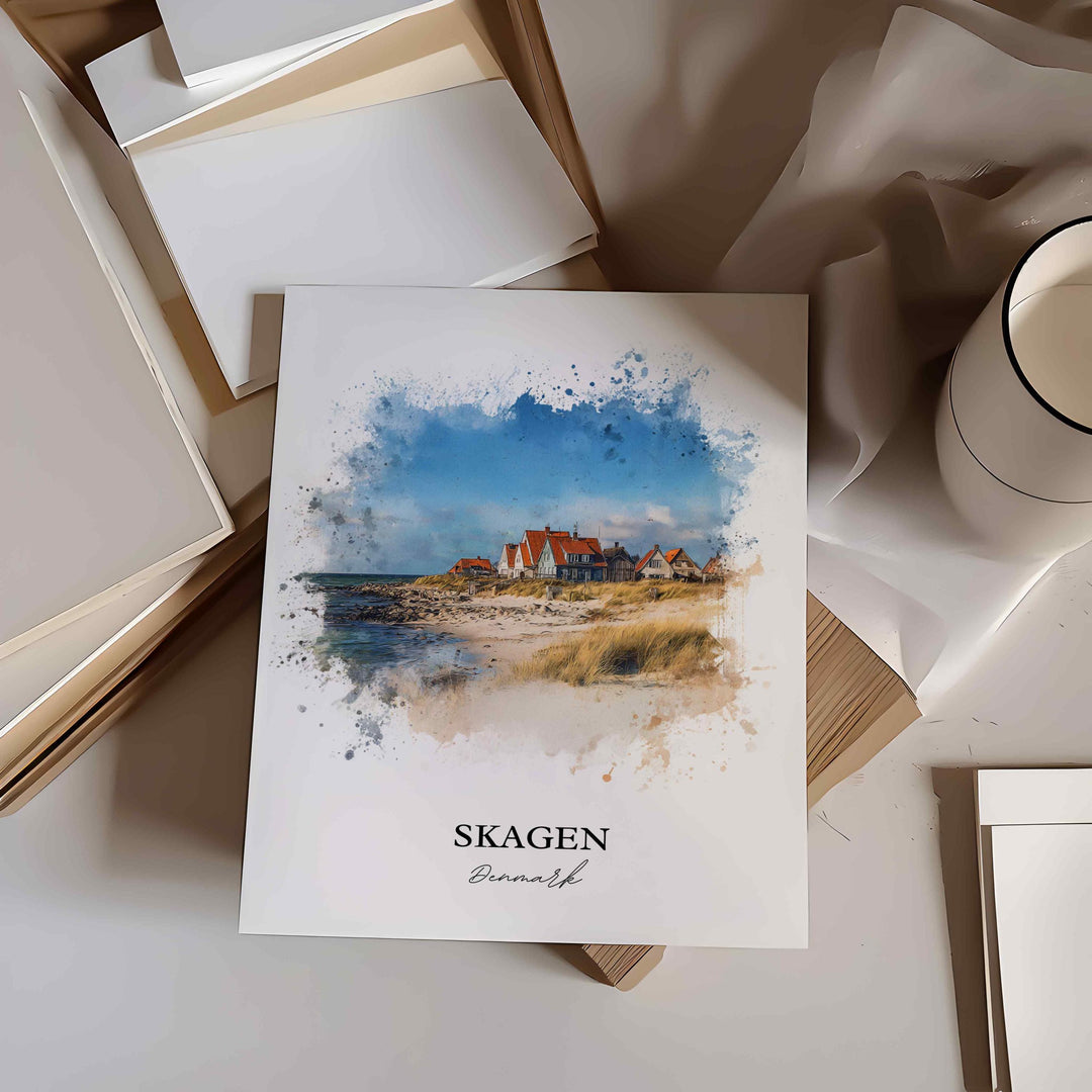 Skagen, Denmark – Watercolor Art Print