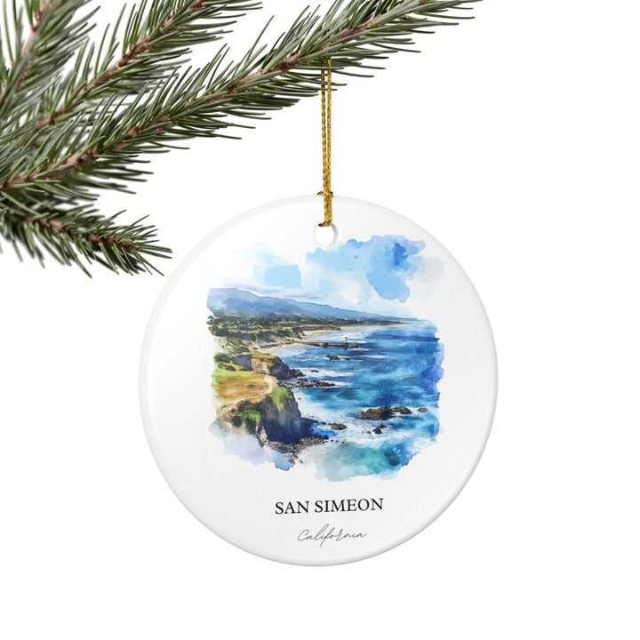 San Simeon California Ornament: Unique San Simeon CA Souvenir, California Xmas Decor, and Authentic San Simeon CA Gift