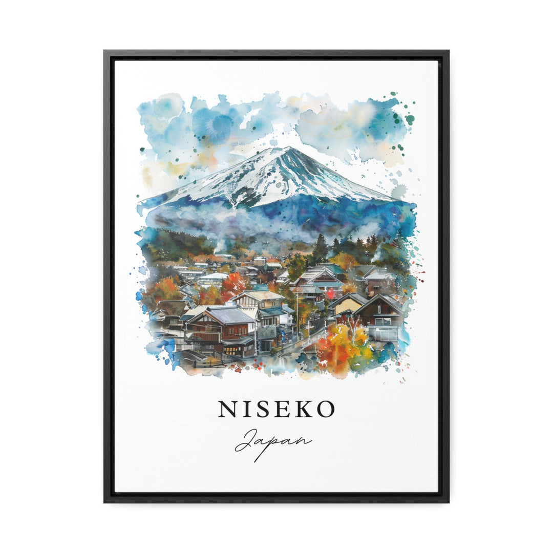 Niseko Wall Art, Niseko Japan Print, Hokkaido Japan Watercolor, Hokkaido Gift,