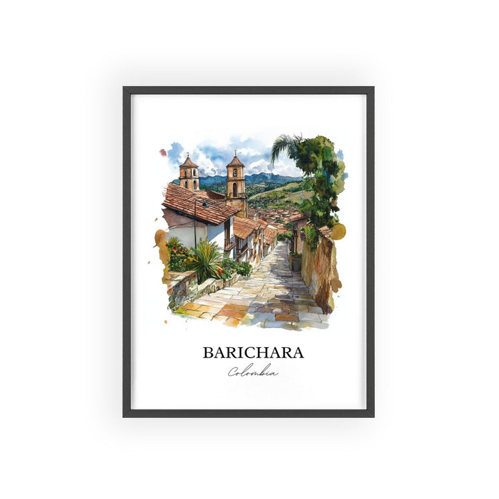 Barichara Wall Art, Colombia Print, Colombia Watercolor Art, Barichara Gift, Travel Print, Travel Poster, Housewarming Gift