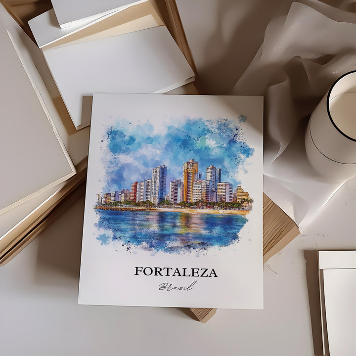 Fortaleza, Brazil – Watercolor Art Print