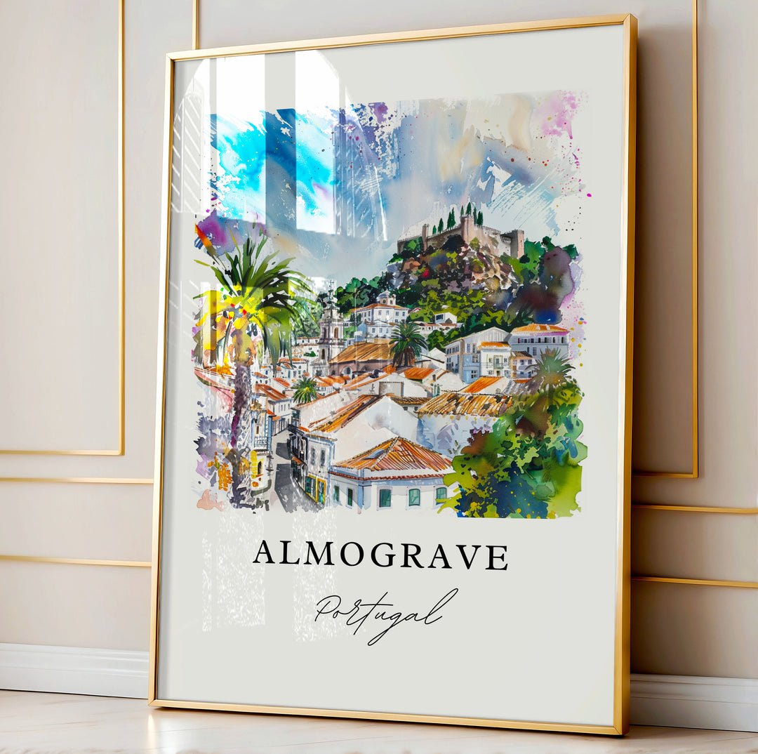 Almograve Wall Art, Longueira Print, Almograve Watercolor Art, Odemira Portugal Gift, Travel Poster, Housewarming Gift