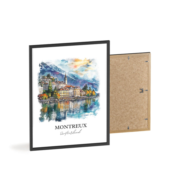 Montreux Travel Print Wall Art Montreux Wall Hanging Home Décor Montreux Gift Art Lovers Switzerland Art Lover Gift Montreux Poster