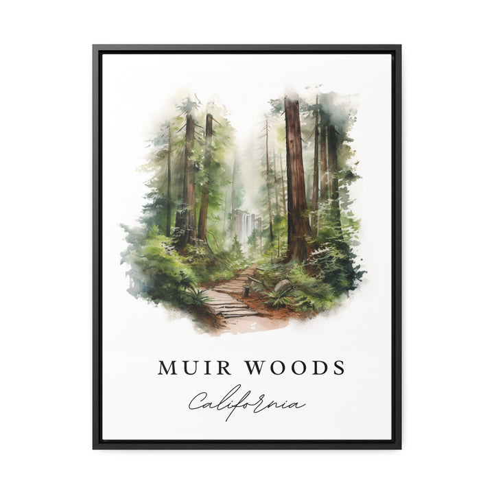 Muir Woods wall art - California, Muir Woods poster print, Wedding gift, Birthday present, Custom Text, Perfect Gift