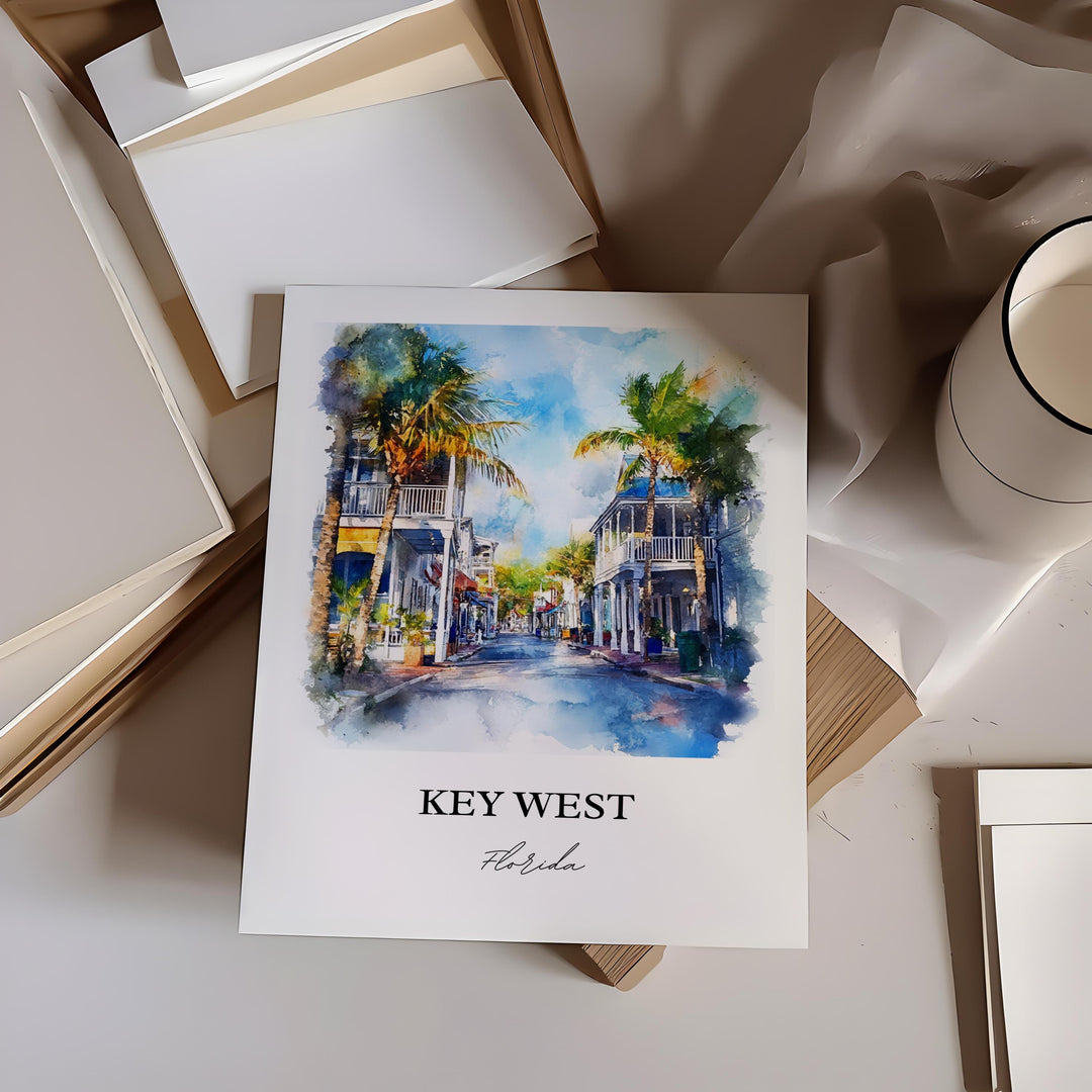 Key West, USA – Watercolor Art Print