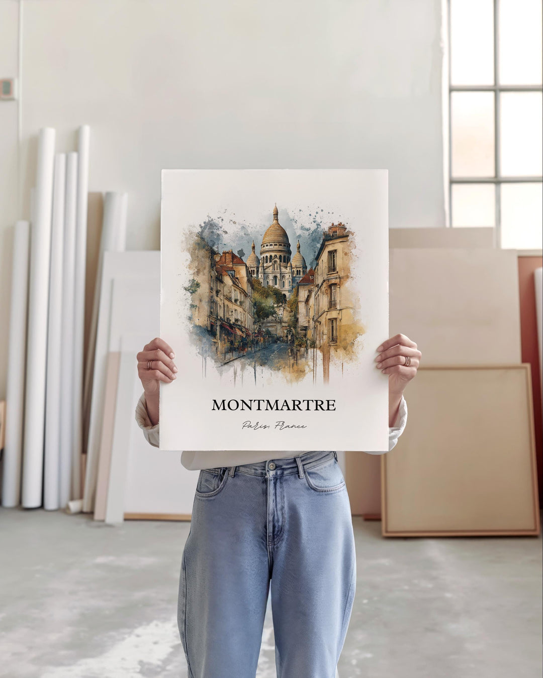 Montmartre, France – Watercolor Art Print