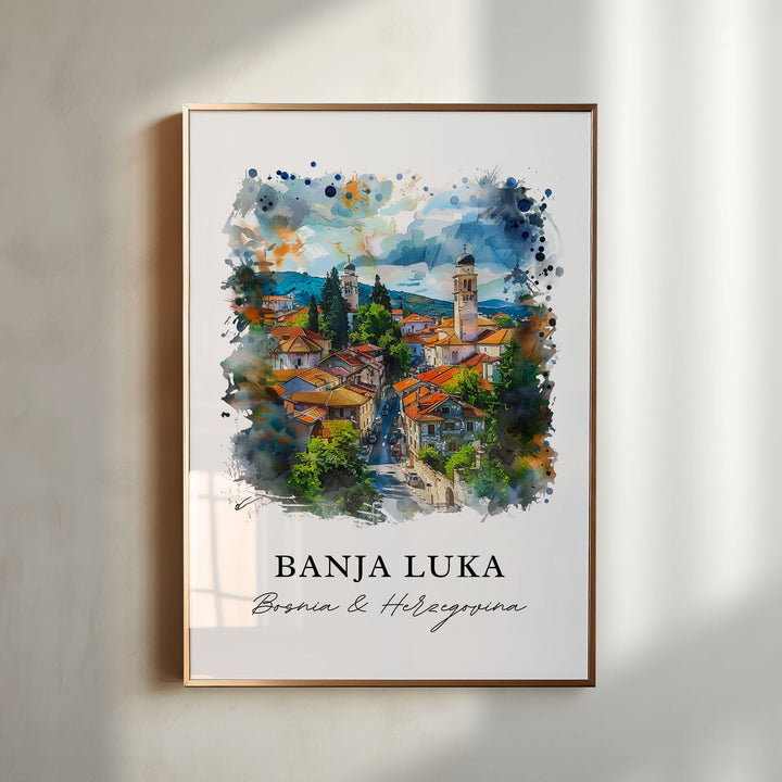 Banja Luka Wall Art - Bosnia Print