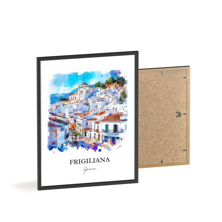 Frigiliana Wall Art, Southern Spain Print, Spain Watercolor Art, Frigiliana Gift, Travel Print, Travel Poster, Housewarming Gift