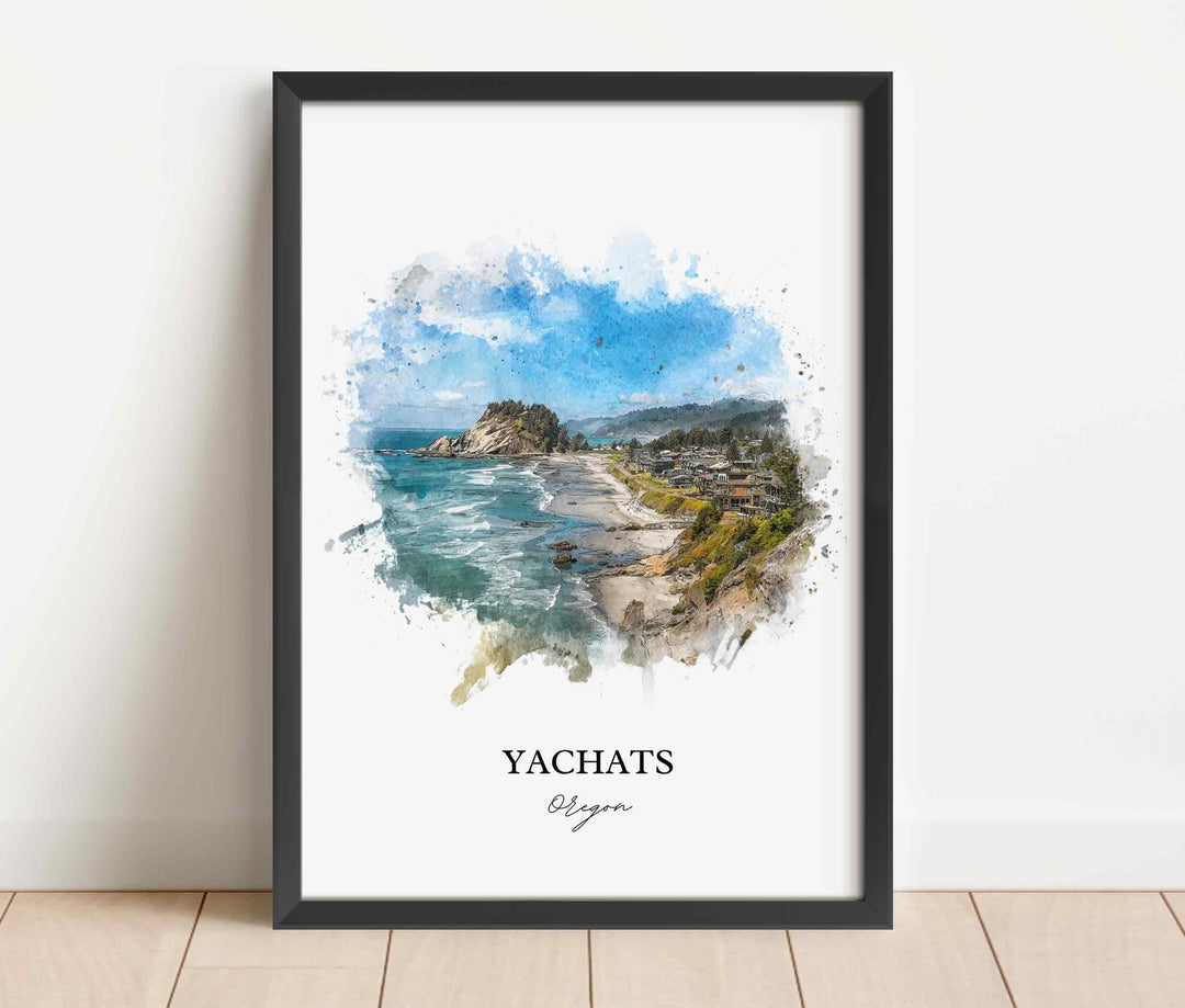 Yachats, Oregon – Watercolor Art Print