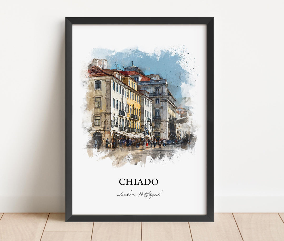 Chiado, Portugal – Watercolor Art Print