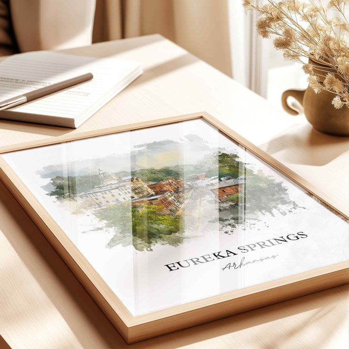 Eureka Springs, Arkansas – Watercolor Art Print