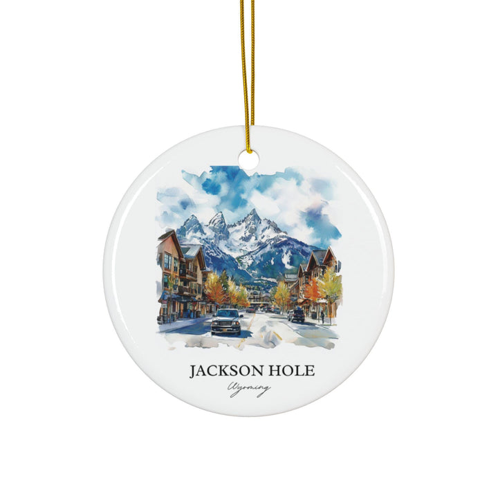 Jackson Hole Ornament: Unique Jackson Hole WY Souvenir, Jackson Hole Xmas Decor, and Authentic Wyoming Gift