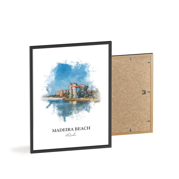 Madeira Beach, Florida – Watercolor Art Print