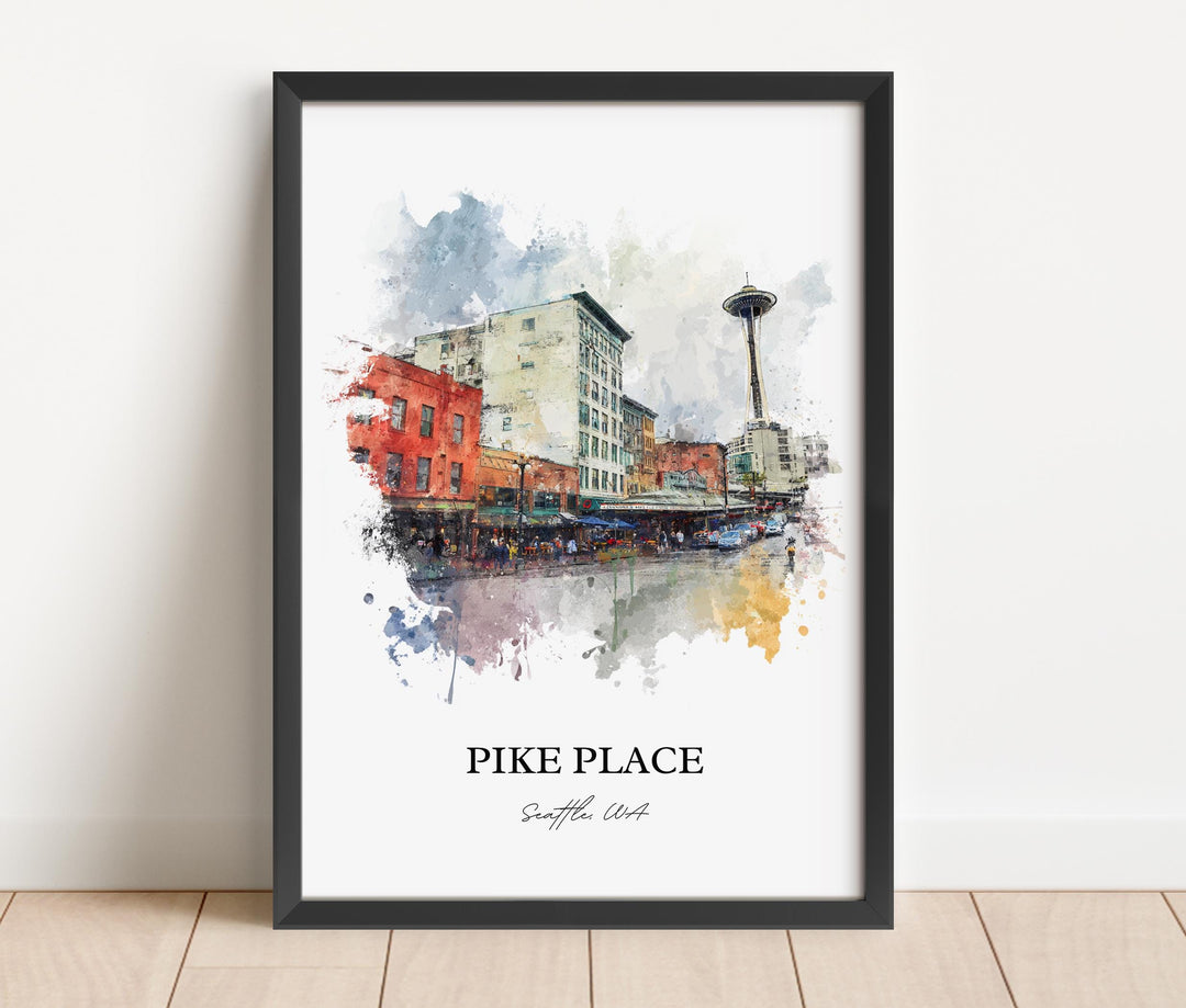 Pike Place, Washington – Watercolor Art Print