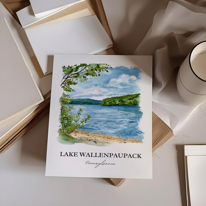 Lake Wallenpaupack Wall Art, Tafton PA Print, Pennsylvania Artwork, Lake Wallenpaupack Gift, Travel Print, Travel Poster, Housewarming Gift