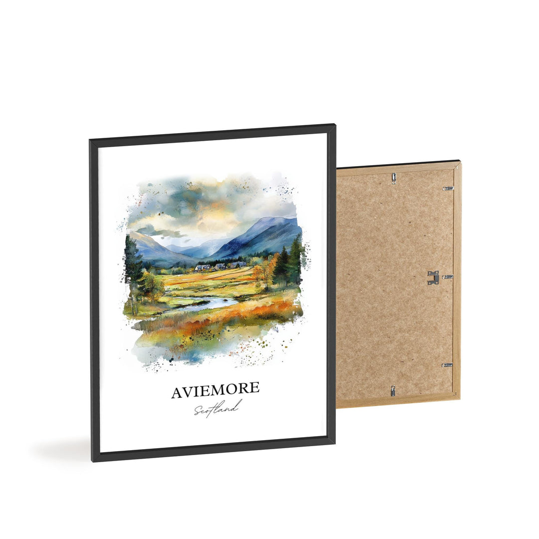 Aviemore, Scotland – Watercolor Art Print