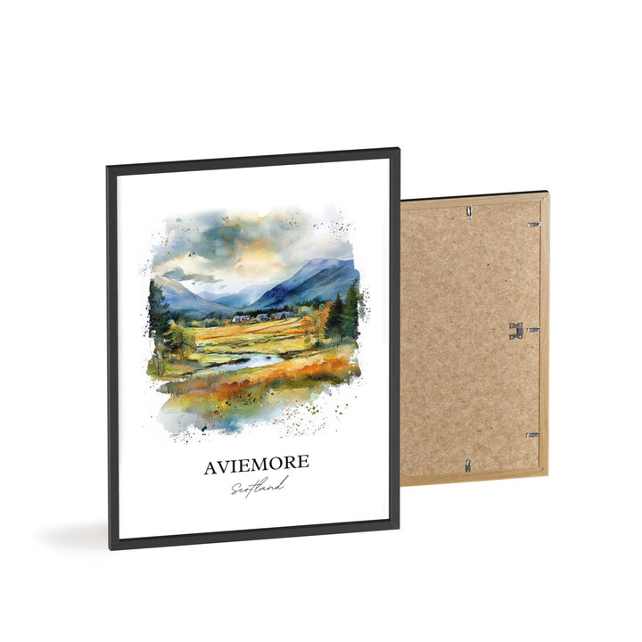 Aviemore, Scotland – Watercolor Art Print