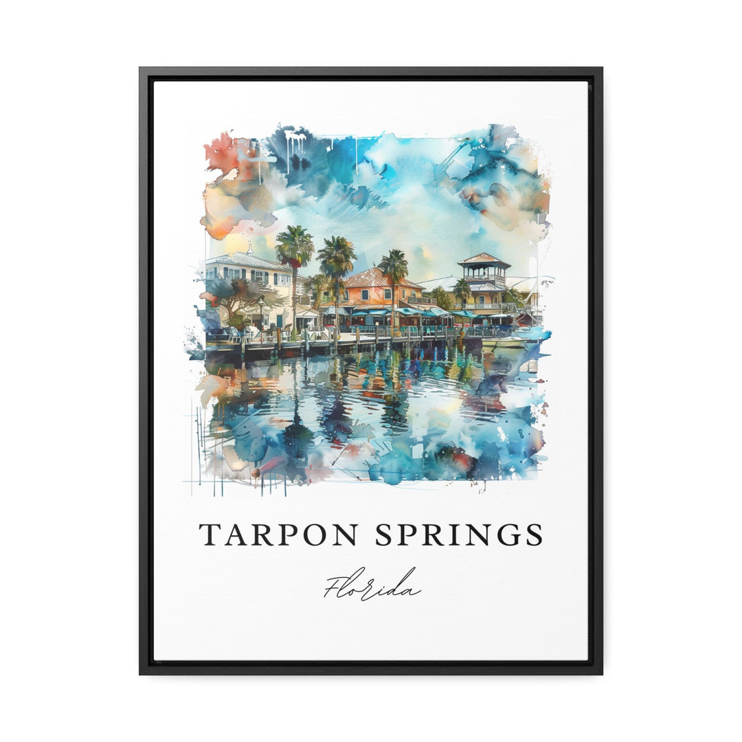 Tarpon Springs FL Art, Tarpon Springs Print, Gulf Coast FL Watercolor Art, Florida Art Gift,