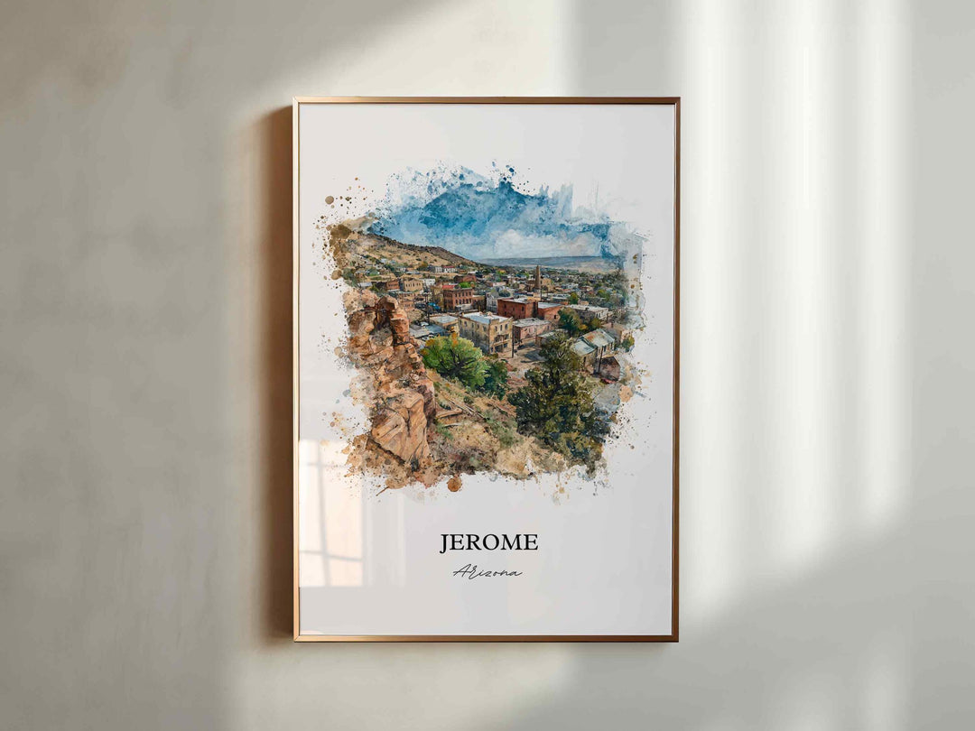 Jerome, Arizona – Watercolor Art Print