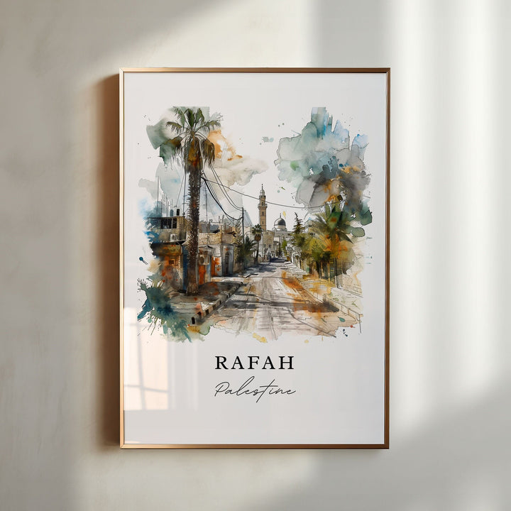 Rafah Wall Art, Palestine Print, Palestine Wall Art, Rafah Gift, Palestine Prints, Travel Poster, Palestine Gift, Housewarming Gift