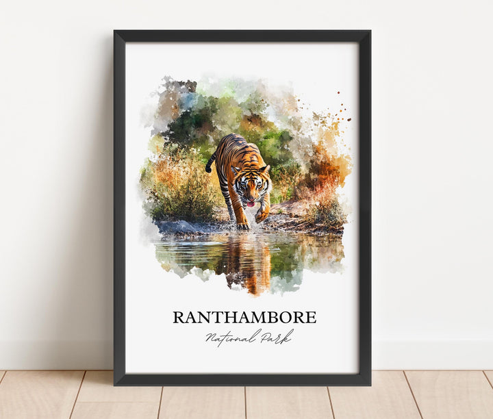 Ranthambore National Park, India – Watercolor Art Print