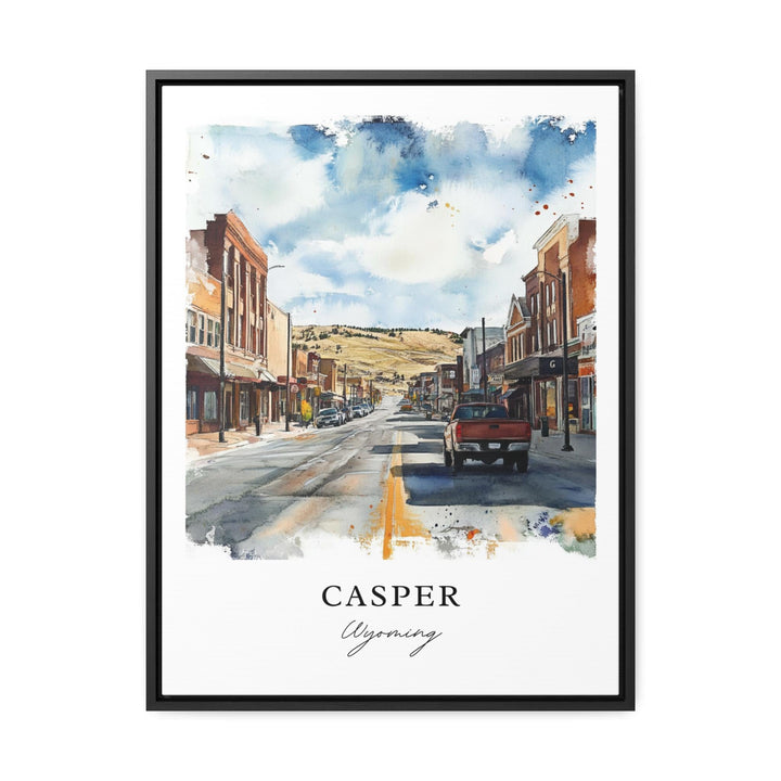 Casper WY Wall Art, Casper Wyoming Print, Wyoming Watercolor Art, Casper WY Gift,