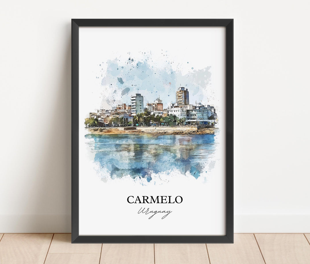 Carmelo Uruguay Wall Art, Uruguay Print, Uruguay Watercolor Art, Carmelo Uruguay Gift, Travel Print, Travel Poster, Housewarming Gift