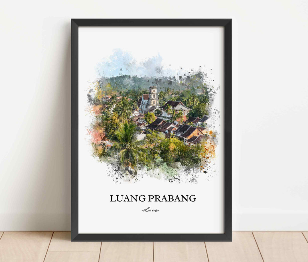 Luang Prabang, Laos – Watercolor Art Print