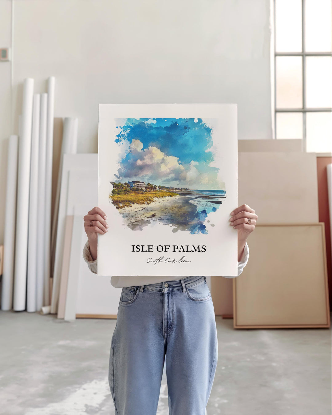Isle of Palms SC Wall Art, Charleston SC Print, South Carolina Artwork, Isle of Palms Gift, Travel Print, Travel Poster, Housewarming Gift