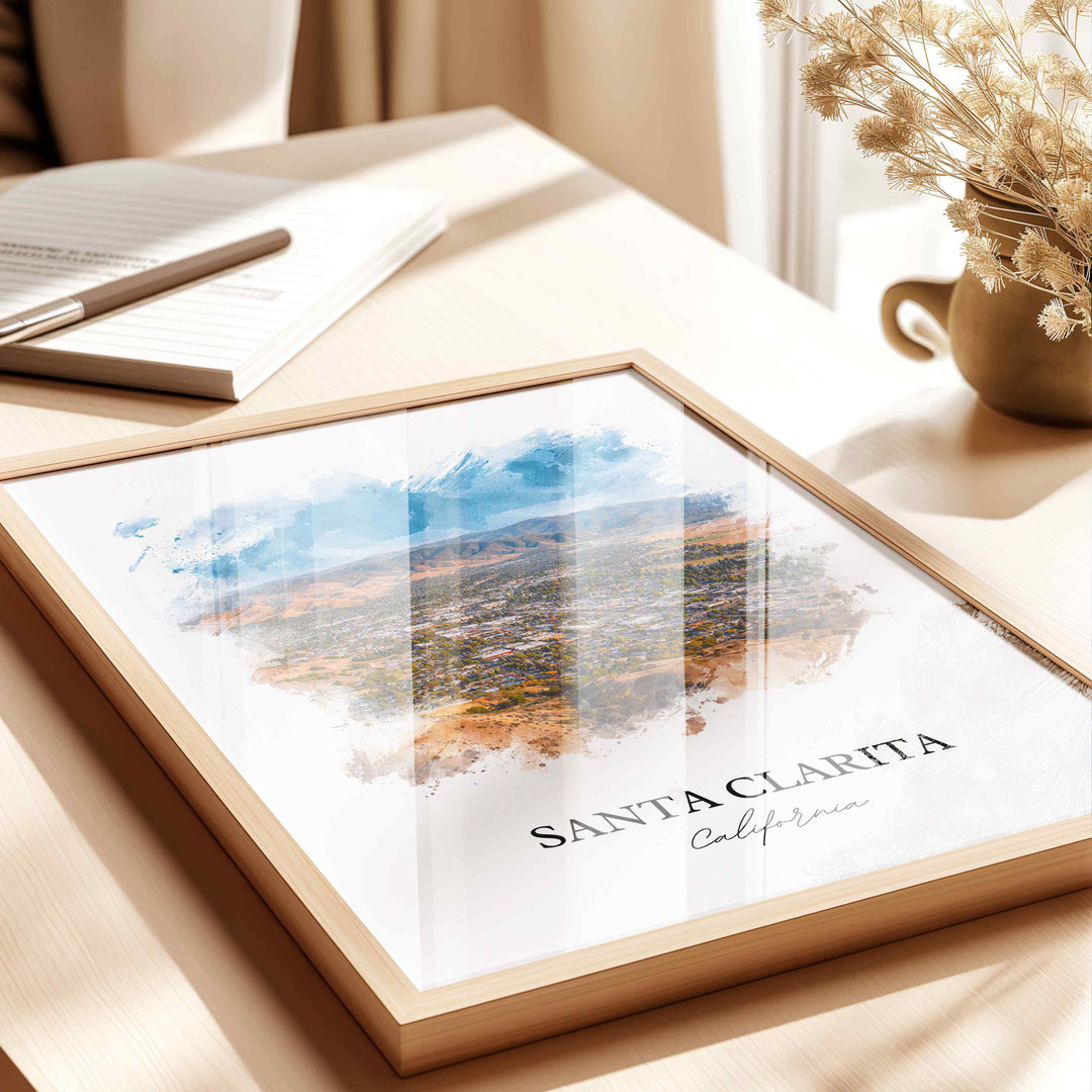 Santa Clarita, California – Watercolor Art Print