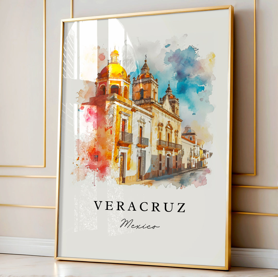 Veracruz MX wall art - Mexico, Veracruz print, Veracruz Wedding gift, Birthday present, Custom Text, Perfect Gift