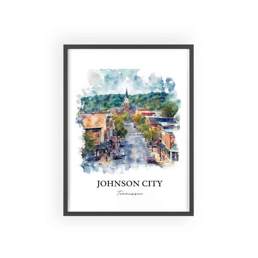 Johnson City TN Wall Art, Winged Deer Park Print, Tennessee Artwork, Johnson City Gift, Travel Print, Travel Poster, Housewarming Gift