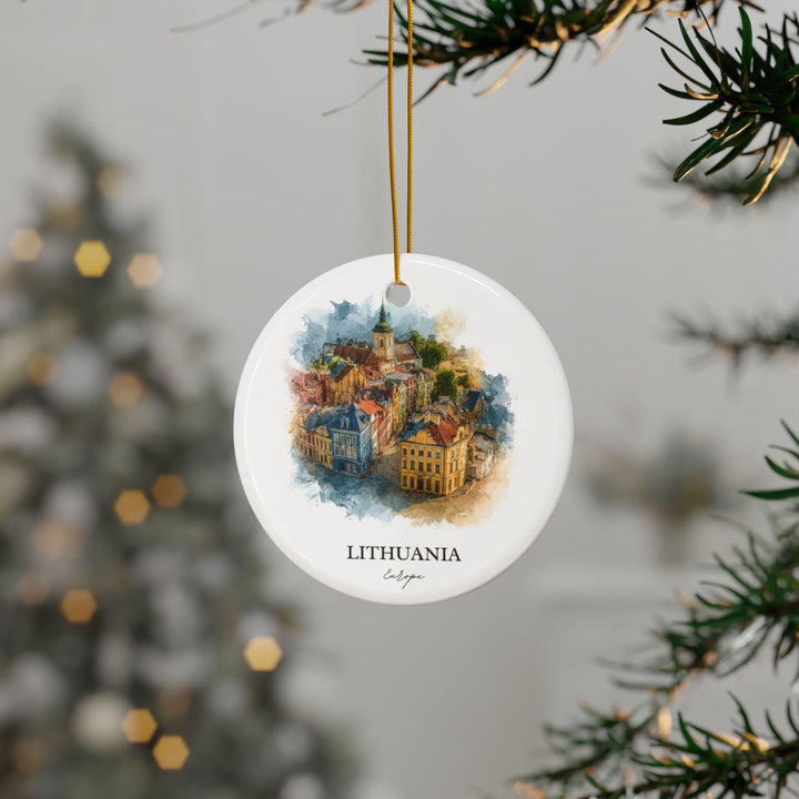 Lithuania Ornament: Unique Lithuania Souvenir, Lithuania Xmas Decor, and Authentic Lithuania Country Gift