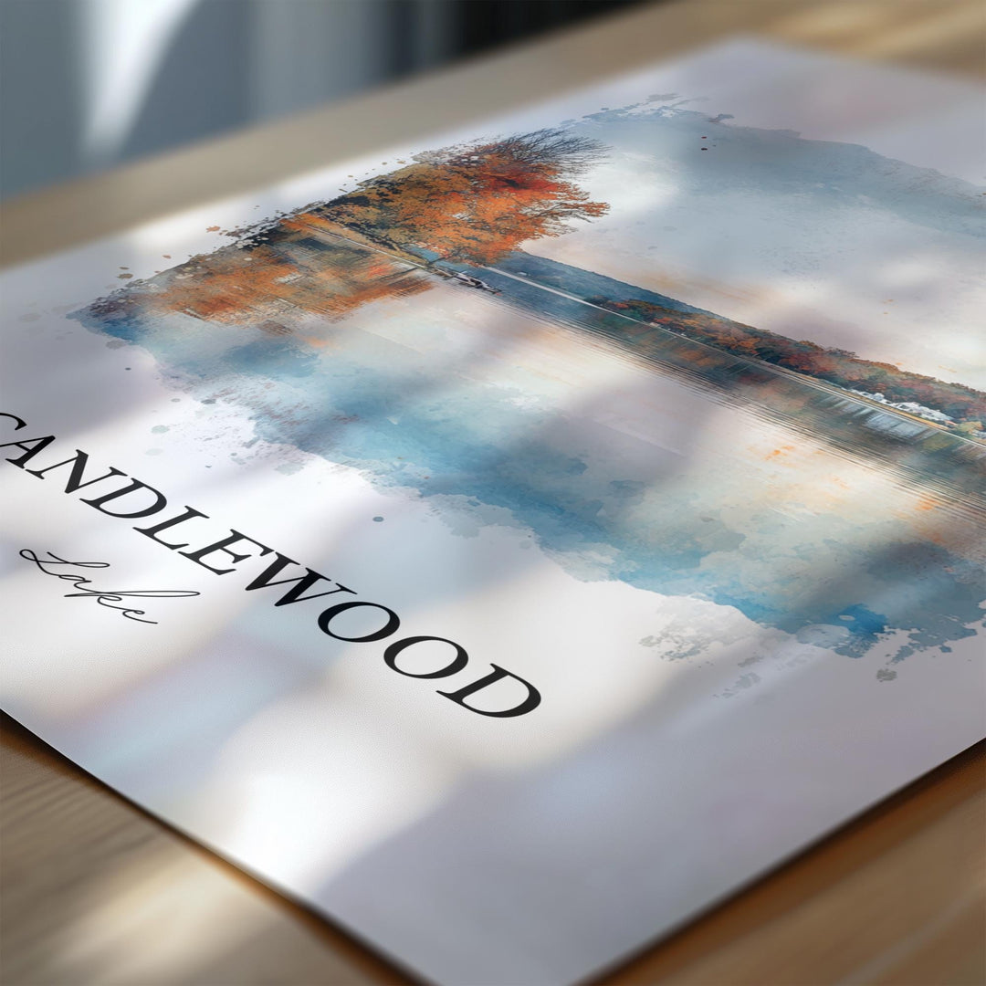 Candlewood Lake Wall Art, Fairfield County Print, Connecticut Artwork, Candlewood Lake Gift, Travel Print, Travel Poster, Housewarming Gift