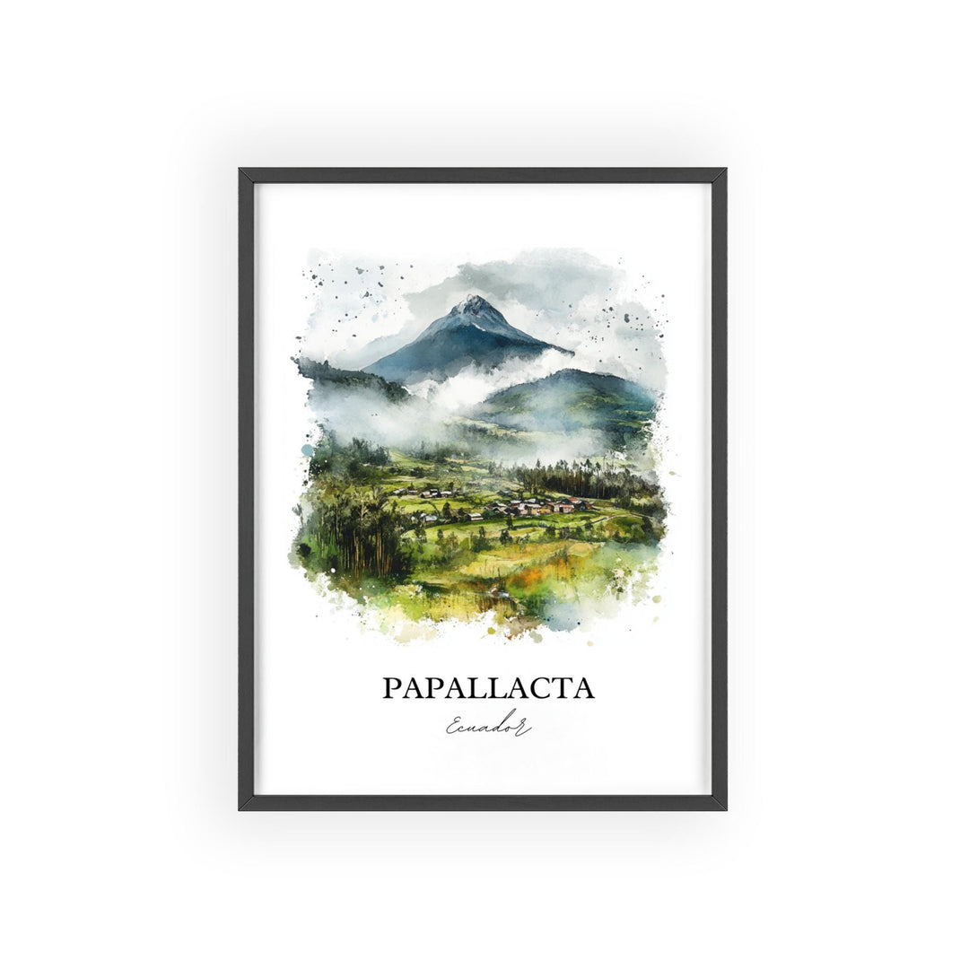 Papallacta Wall Art, Napo Province Print, Ecuador Watercolor Art, Papallacta Gift, Travel Print, Travel Poster, Housewarming Gift