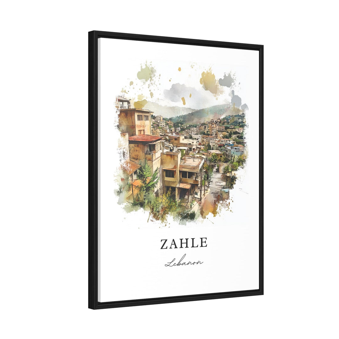 Zahle Lebanon Wall Art, Zahle Print, Zahle Watercolor Art, Beqaa Lebanon Gift,