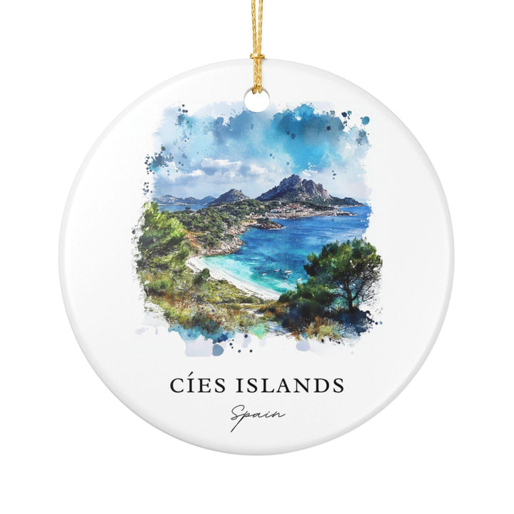 Cíes Islands Ornament: Unique Cíes Islands Souvenir, Spain Xmas Decor, and Authentic Cíes Islands Gift