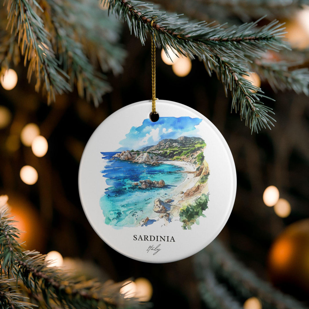 Sardinia Italy Ornament: Unique Sardinia Souvenir, Sardinia Xmas Decor, and Authentic Sardinia Italy Gift