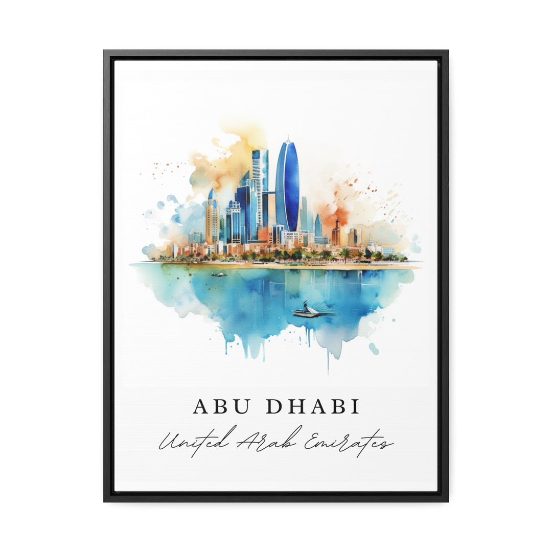 Abu Dhabi wall art - UAE, Abu Dhabi poster, Abu Dhabi Skyline gift, UAE Birthday present, Custom Text, Personalized Gift